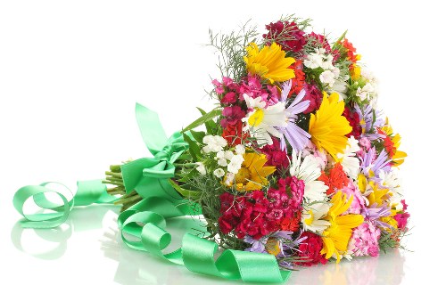 Beautiful bouquet of fresh flowers arranged elegantly