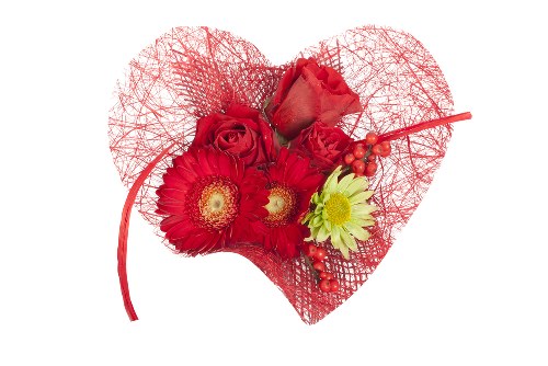 Local florist preparing a fresh flower arrangement