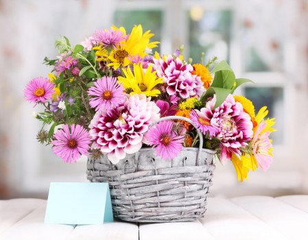 Seasonal flowers ready for delivery in Lingfield