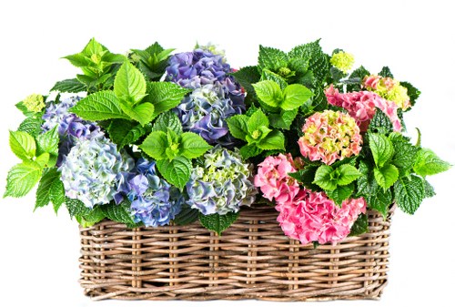 Happy recipient receiving a fresh flower delivery