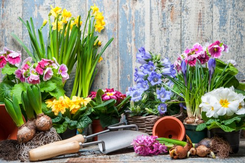 Local florist arranging flowers